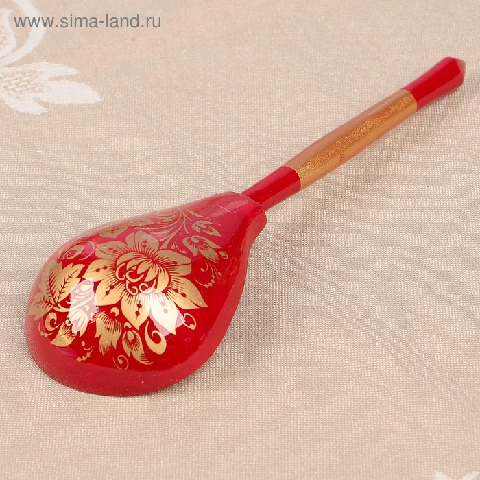 Ложка полубаская &laquo;Золотая кудрина&raquo;, 19&times;6 см, микс