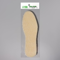 Стельки для обуви, утеплённые, фольгированные, универсальные, р-р RU до 46 (р-р Пр-ля до 45), 29 см, пара, цвет бежевый/серый