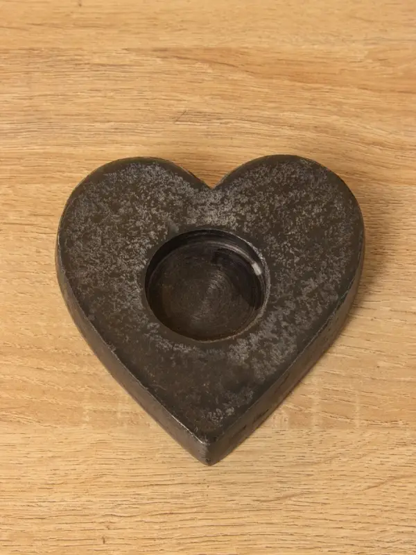 Подсвечник для чайной свечи "Сердце" алюминий 11х12х2 см