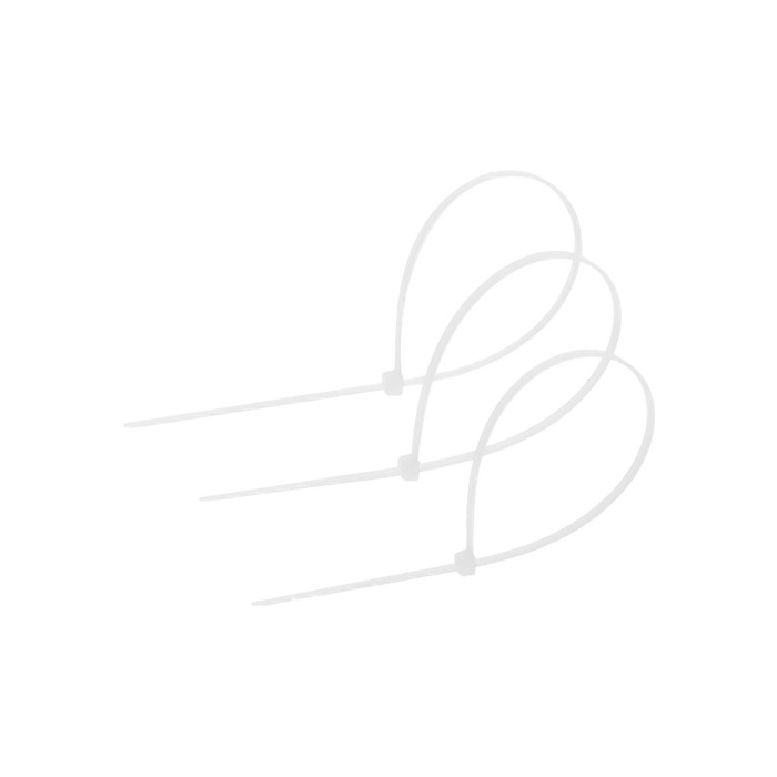 Хомут нейлоновый для стяжки, ТУНДРА, 2,5х200 мм, белый, 100 шт