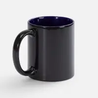 Кружка-хамелеон On Display, глянцевая, черная с синим
