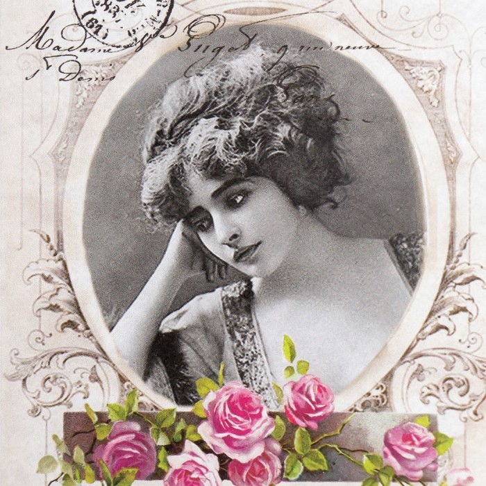 Набор декупажных карт 6 шт &laquo;Винтаж в розах"