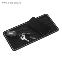 Коврик противоскользящий, стразы, 30&times;14 см, черный