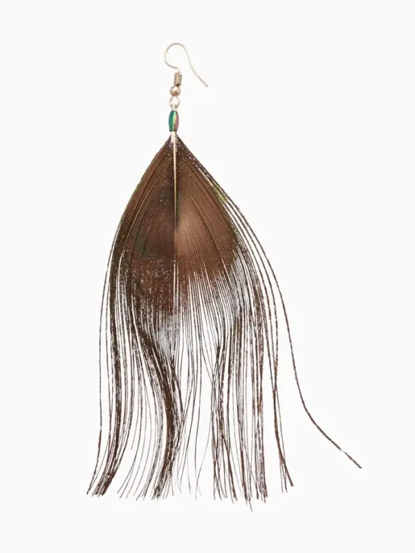 Серьги "Павлин" 5х12 см