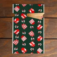 Пакет полиэтиленовый подарочный "Новогодние подарки", с завязками, 15*23см.