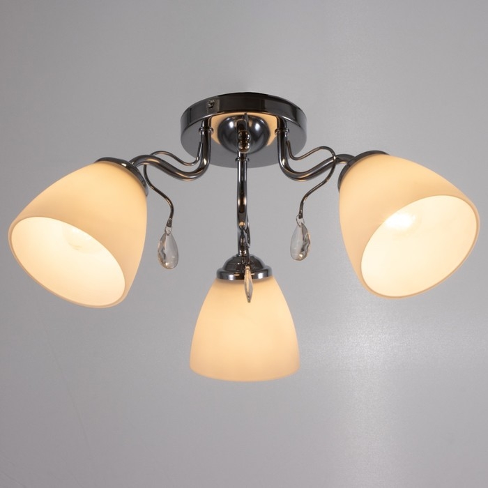 Люстра 2012/3 E27 60Вт серебро 47х47х27 см