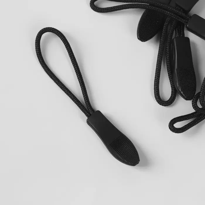 Пуллер для молнии, 2.4 см, 6&times;0.8 см, 10 шт., чёрный