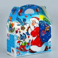 Подарочная новогодняя коробка &laquo;Развеселые хлопоты&raquo;, Баул 22&times;9&times;22 см