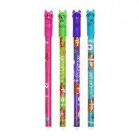 Ручка гелевая СТИРАЕМЫЕ ЧЕРНИЛА, стержень синий, 0.5 мм, корпус Котик МИКС