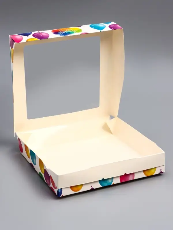 Коробка складная Happy Birthday, 20&times;20&times;4 см