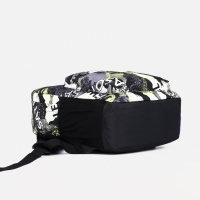 Рюкзак школьный из текстиля, 3 кармана, цвет жёлтый/серый