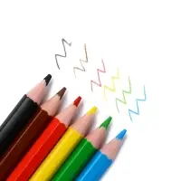 Цветные карандаши, пластиковые, 6 цветов, мини, шестигранные, БукиБяки