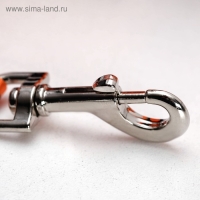 Рулетка "Пижон" светоотражающая, 5 м, до 25 кг, трос, прорезиненная ручка, оранжевая