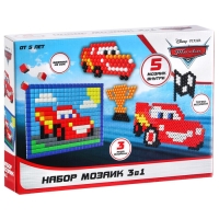 Набор мозаик 3 в 1 &laquo;Тачки&raquo;, Авквамозайка, Темпомозайка и мозаика из EVA, 4+