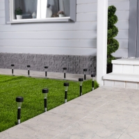 Набор садовых светильников на солнечной батарее &laquo;Трапеция&raquo;, 4.5 &times; 30 &times; 4.5 см, 1 LED, свечение белое, 10 шт.