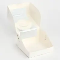 Коробка под бенто-торт с окном &laquo;Для тебя&raquo;, 14 х 14 х 8 см