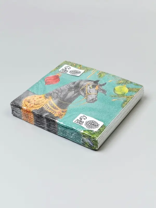 Салфетки бумажные двухслойные &laquo;С Новым Годом. Лошадь&raquo;, 33&times;33 см, набор 20 штук