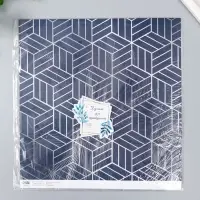 Бумага для скрапбукинга двусторонняя "Мехенди и геометрия серебро" плотн 180 гр 30,5х32см