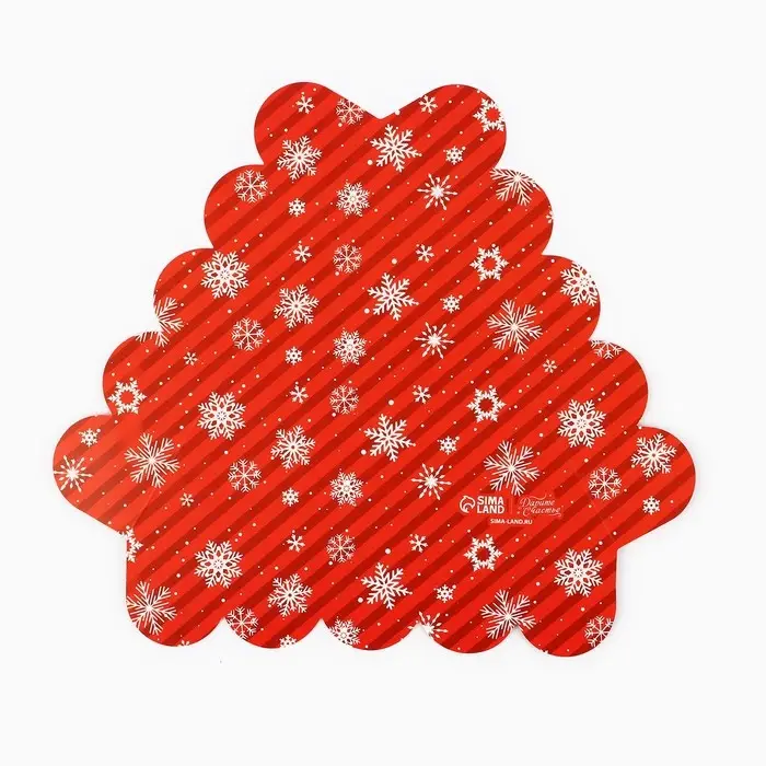 Коробка для кондитерских изделий с пластиковой крышкой &laquo;Зимняя почта&raquo;, 18 х 4 см