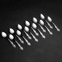 Ложка столовая &laquo;Тройка&raquo;, h=19 см, толщина 2 мм, цвет серебряный