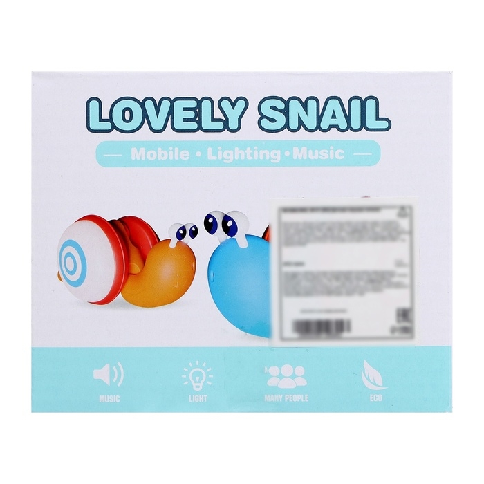 Каталка на верёвочке &laquo;Улиточка&raquo;, световые эффекты, цвета МИКС