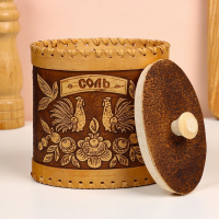 Туес для специй &laquo;Птицы&raquo;, соль, 15х9х14 см