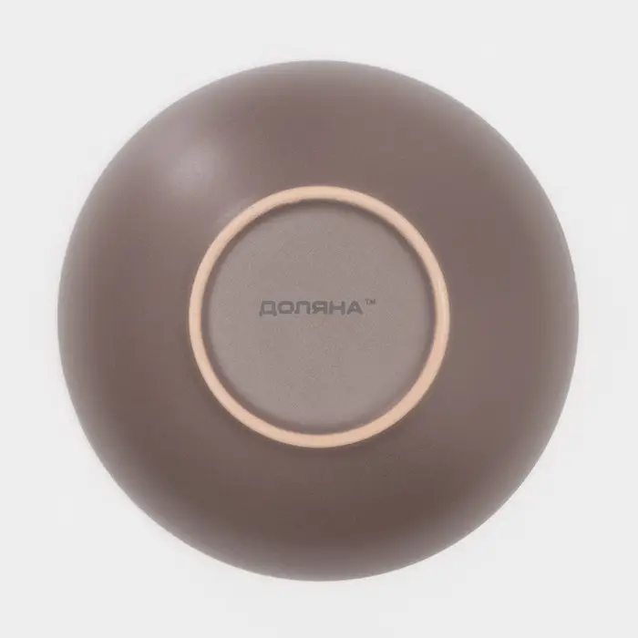 Набор тарелок керамических Доляна &laquo;Пастель&raquo;, 18 предметов: 6 тарелок d=19 см, 6 тарелок d=27 см, 6 мисок d=19 см, цвет коричневый