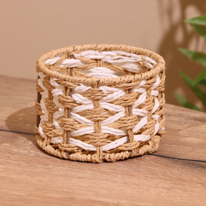 Набор плетёных корзин, 3 шт, 23х19х15 см