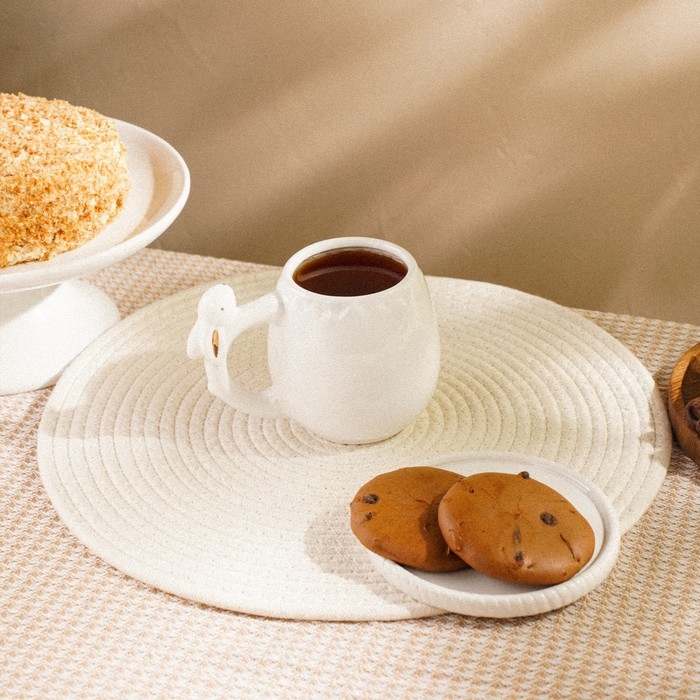 Кружка керамическая SL Home &laquo;Пасхальные кролики&raquo;, 500 мл, цвет белый