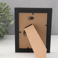 Фоторамка МДФ "Anna" 10х15 см,с паспарту (7х10 см), чёрный (пластиковый экран)