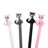 Ручка гелевая-прикол Calligrata "Кошечка" , штрихкод на штуке, микс