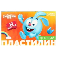 Пластилин  &laquo;Детский&raquo;, 12 цветов, 180 г, Смешарики