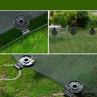 Клипса садовая &laquo;Люверс&raquo;, для крепления затеняющей сетки, пластиковая, чёрная