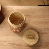 Банка для сыпучих продуктов 9х9х10 см, бамбук