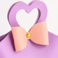 Кожанная подарочная сумочка 10,5 х 5 х 6 см сиреневая