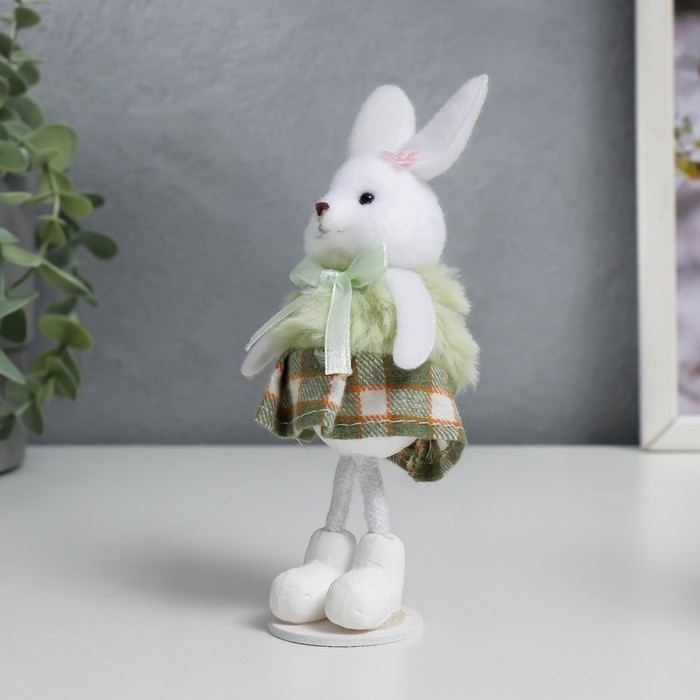 Сувенир "Зайка в клетчатой юбочке" МИКС 5х15,5 см