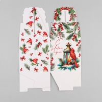 Коробка новогодняя складная &laquo;Новогодняя ботаника&raquo; 14 х 16 х 14 см, Новый год