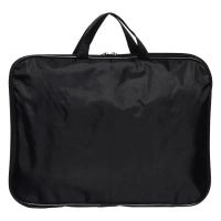 Папка с ручками текстильная А4, 350 х 270 х 20 мм, Calligrata "Офис", нейлон 600D, двуцветный кант, чёрная