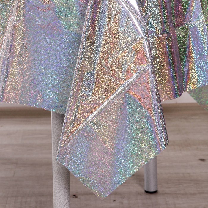 Скатерть &laquo;Голография&raquo; 137&times;183 см, цвет серебро