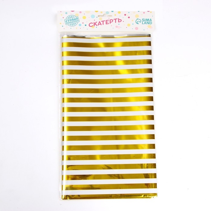 Скатерть &laquo;Полоска&raquo;, 137 &times; 183 см, цвет золото