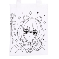 Сумка-шопер, раскраска &laquo;Аниме: девочка&raquo;