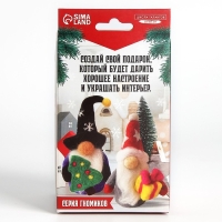 Валяние из шерсти на новый год. Игрушка своими руками &laquo;Гномик с подарком&raquo;, новогодний набор для творчества