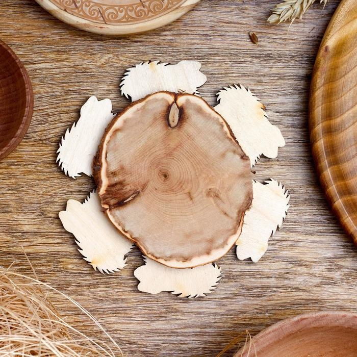 Подставка под горячее &laquo;Ёжики&raquo;, D=11 см, можжевельник