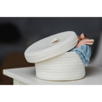 Корзина для хранения плетёная ручной работы LaDо́m &laquo;Бэлл&raquo;, 21&times;21&times;11 см, цвет бежевый