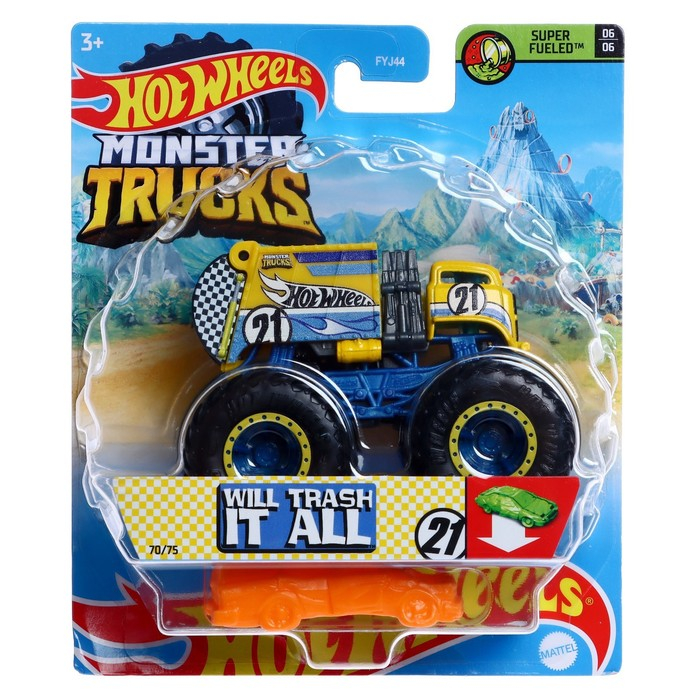 Машина &laquo;Базовый Монстр трак&raquo;, масштаб 1:64, цвета МИКС