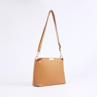 Сумка кросс-боди на молнии, цвет бежевый