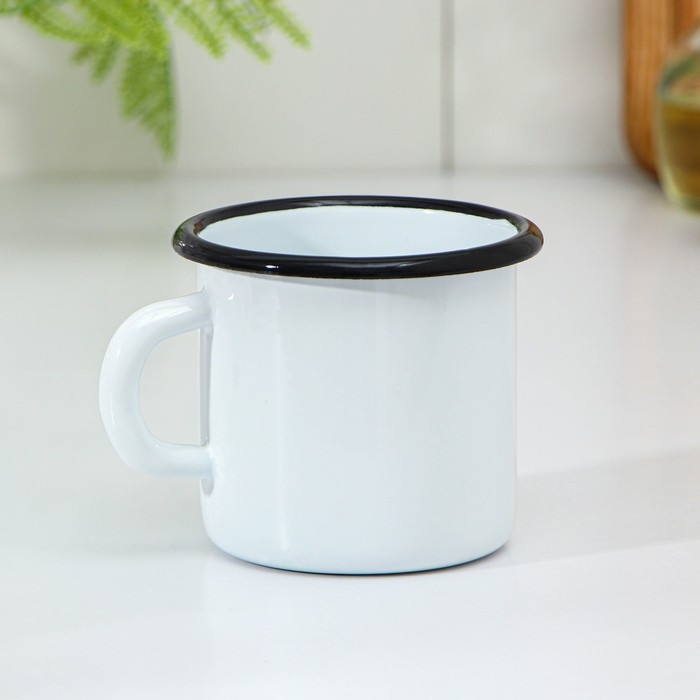 Кружка эмалированная &laquo;Белоснежная&raquo;, 380 мл