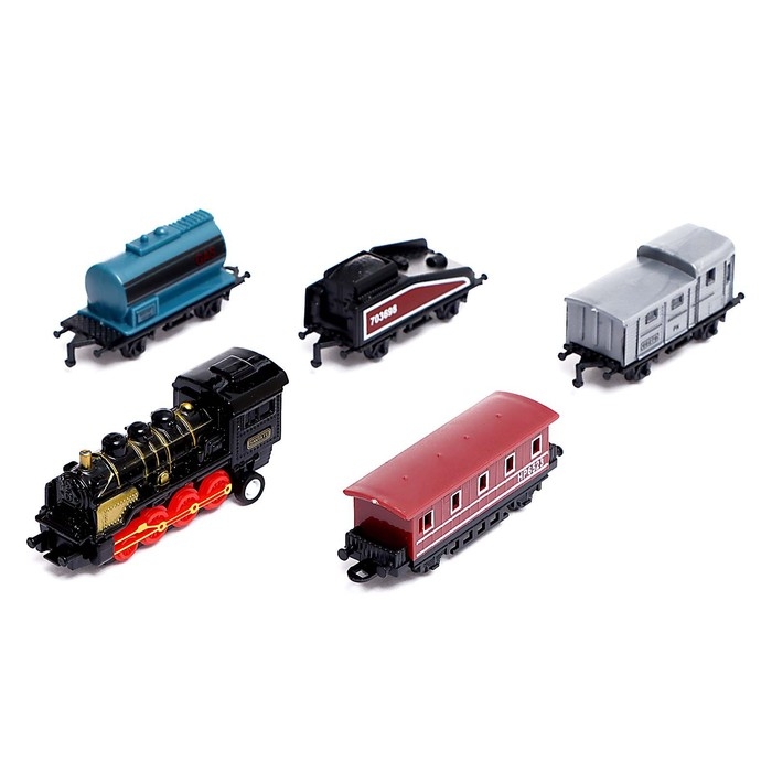 Поезд металлический &laquo;Классика&raquo;, с 4 вагонами, инерция, МИКС