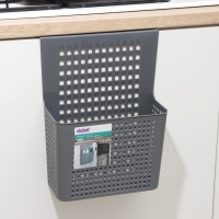 Корзина для хранения навесная на дверцу &laquo;Лофт&raquo;, 24,5&times;9,5&times;31,5 см, цвет серый