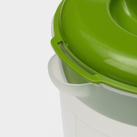 Кувшин с крышкой, 2,5 л, 20&times;14,5&times;22 см, пластик, зелёный